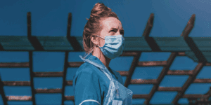 photo of nurse in a face mask