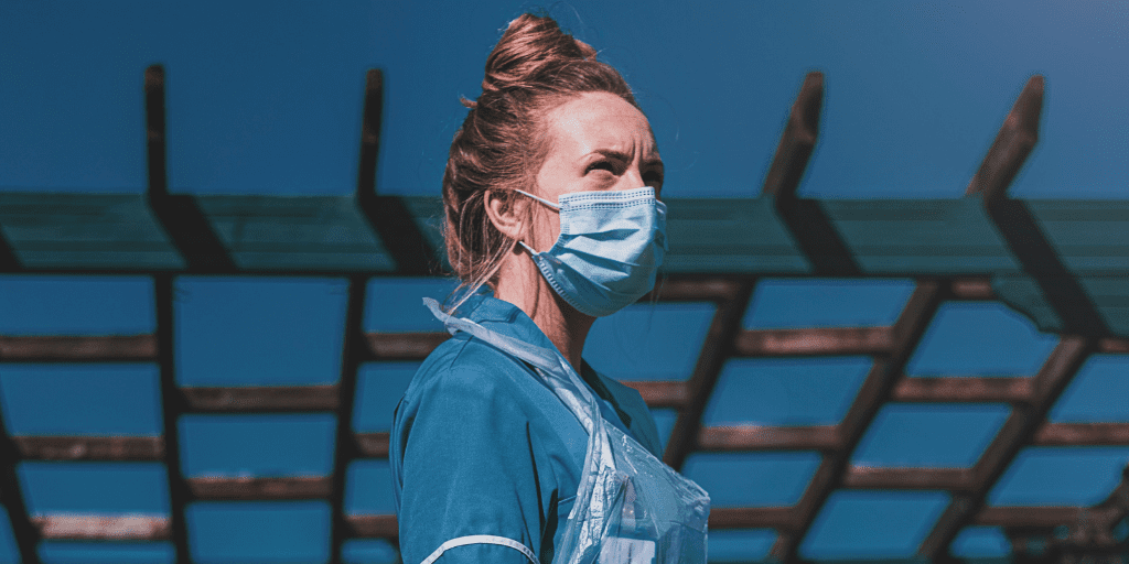 photo of nurse in a face mask