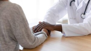 Doctor with patient